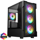 RGB Gaming Build - AMD Ryzen 5 5500 6 Core 12 Thread, 3.60GHz (4.20GHz Boost), 16GB RAM, 1TB NVMe, RTX 4060 8GB Graphics, Wi-Fi Card- Custom PC
